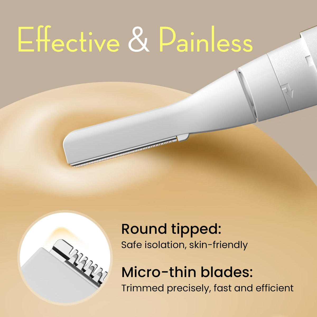 OLOV slim pivoting head closeup demonstrating contour-following action and precision