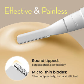 OLOV slim pivoting head closeup demonstrating contour-following action and precision