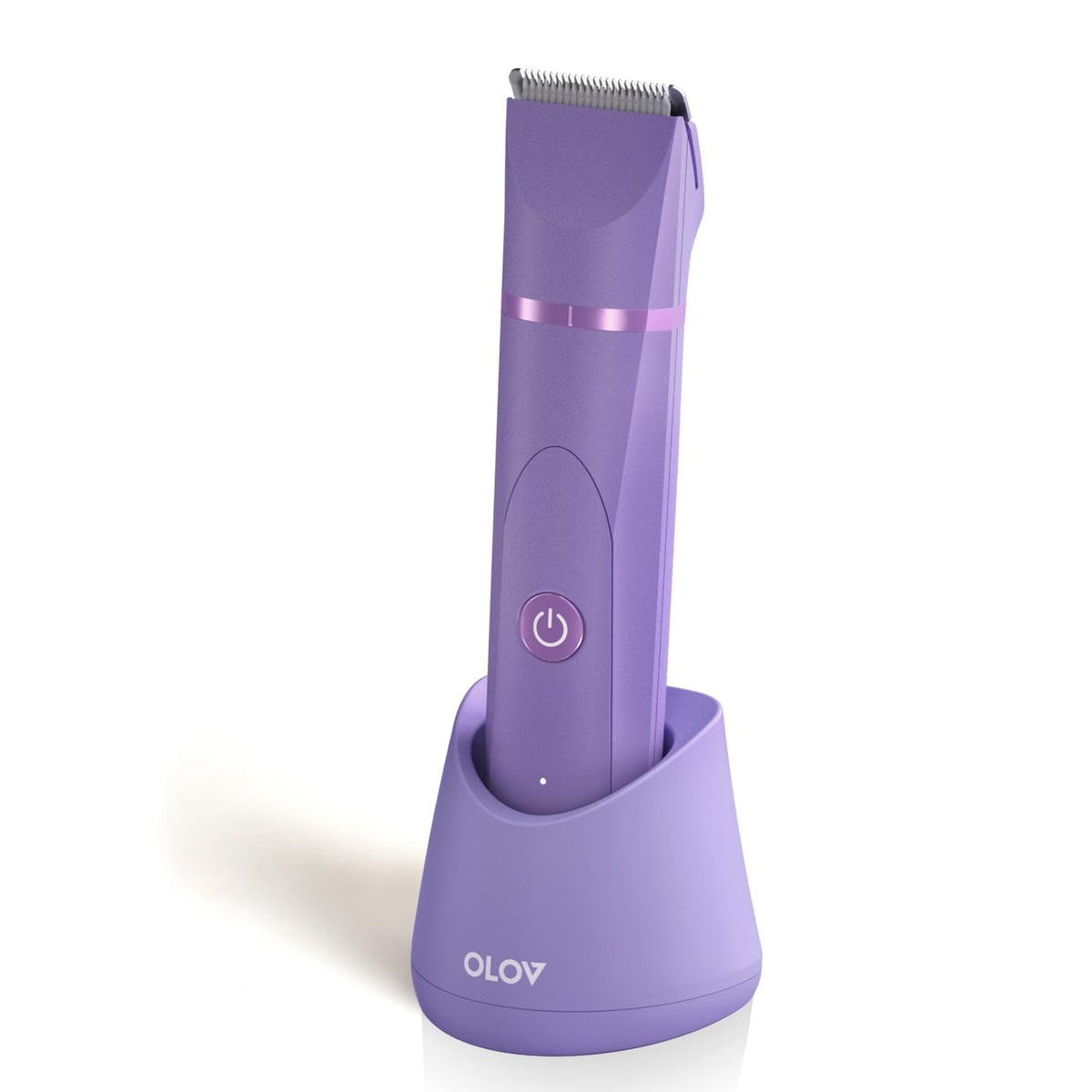 OLOV trimmer front view showing compact design and ergonomic grip, easy handling benefit