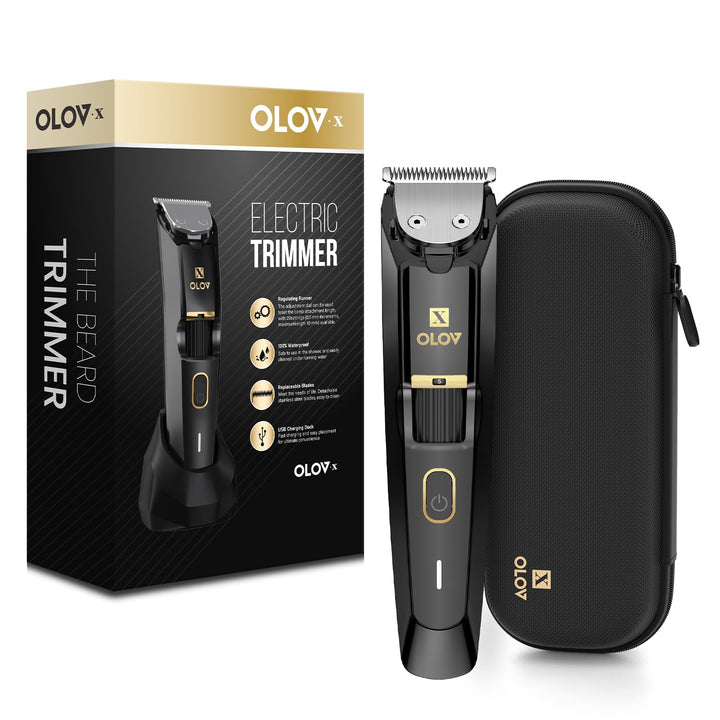 OLOV X front view showing compact groomer and sleek finish for precise styling