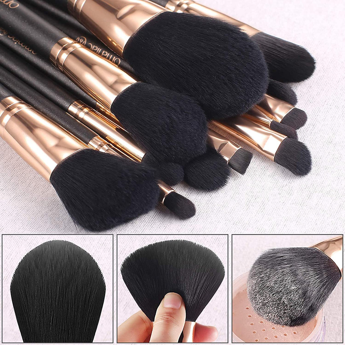 OMANIAC close-up of soft synthetic bristles demonstrating low-shed, smooth application