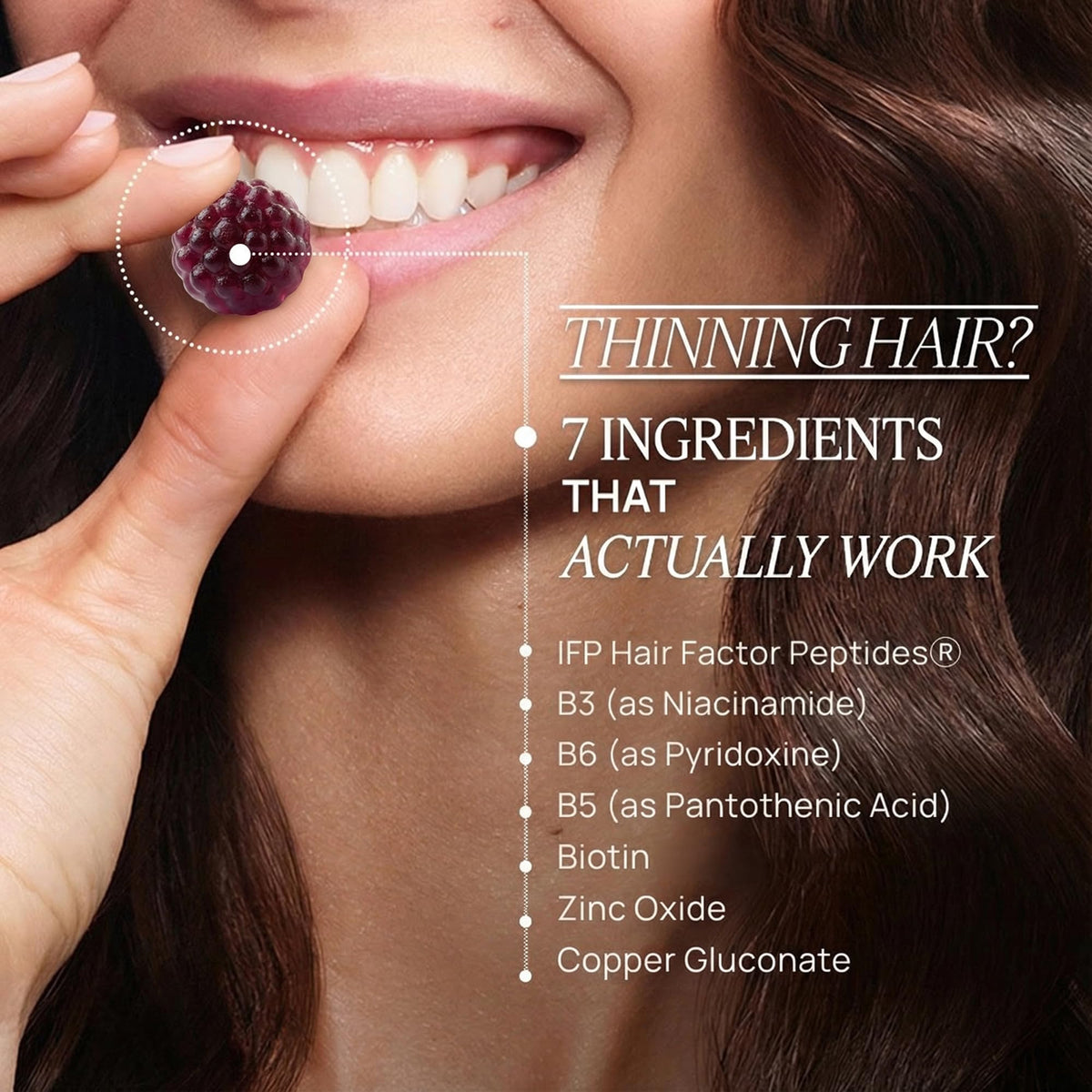 OMI WELLBEAUTY single gummy next to coin for size and portion guidance