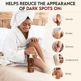 OMIC Lighten-Up with shea butter and castor oil ingredients promoting deep moisturization