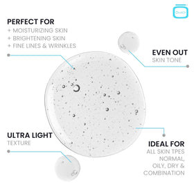 OMIC label ingredients close-up highlights tranexamic acid and hydrating benefits