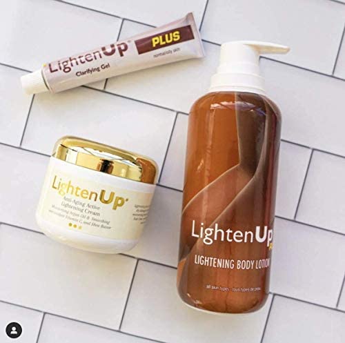 OMIC Lighten-Up Plus on bathroom shelf in lifestyle scene suggesting daily routine use