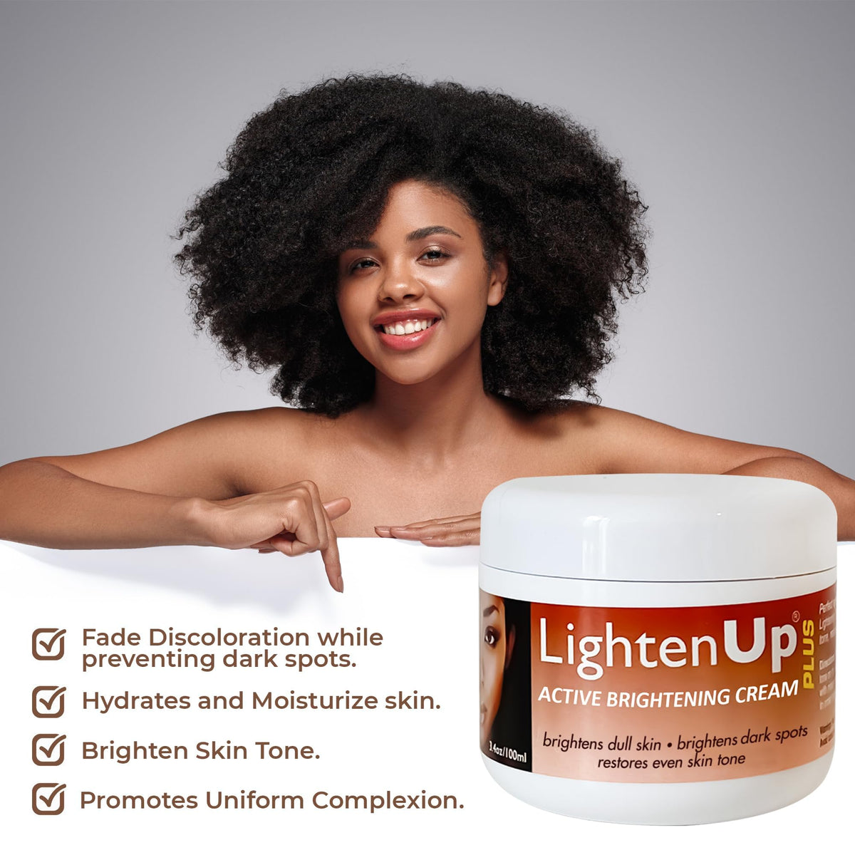 OMIC Lighten-Up open jar top view revealing creamy consistency and easy scoop