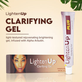 OMIC Lighten-Up Plus gel texture on fingertip highlighting lightweight absorption benefit
