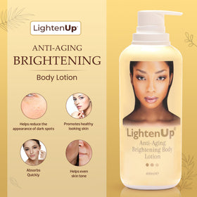 OMIC Lighten-Up pump close-up highlighting air-free bottle preserving formula