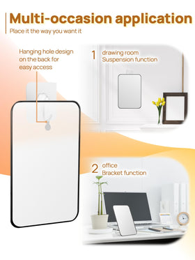 OMIRO back with drop-shaped hanging hole for space-saving wall placement
