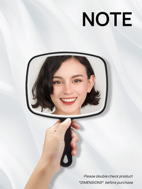OMIRO hand mirror back frame detail showing sturdy construction and easy maintenance benefit durability