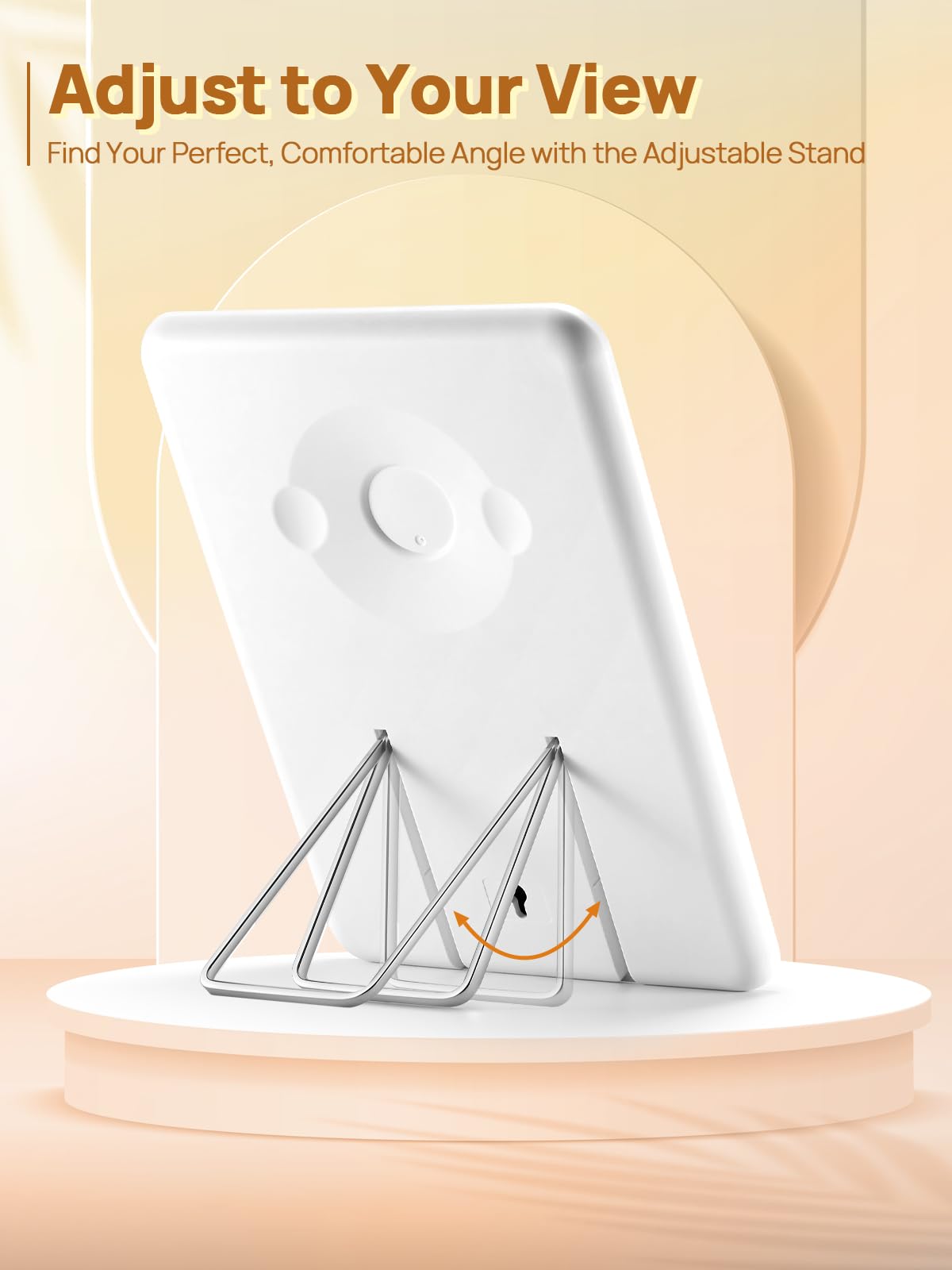 OMIRO scale comparison showing 10x7 and 8x5 sizes for choosing between wide view and travel convenience