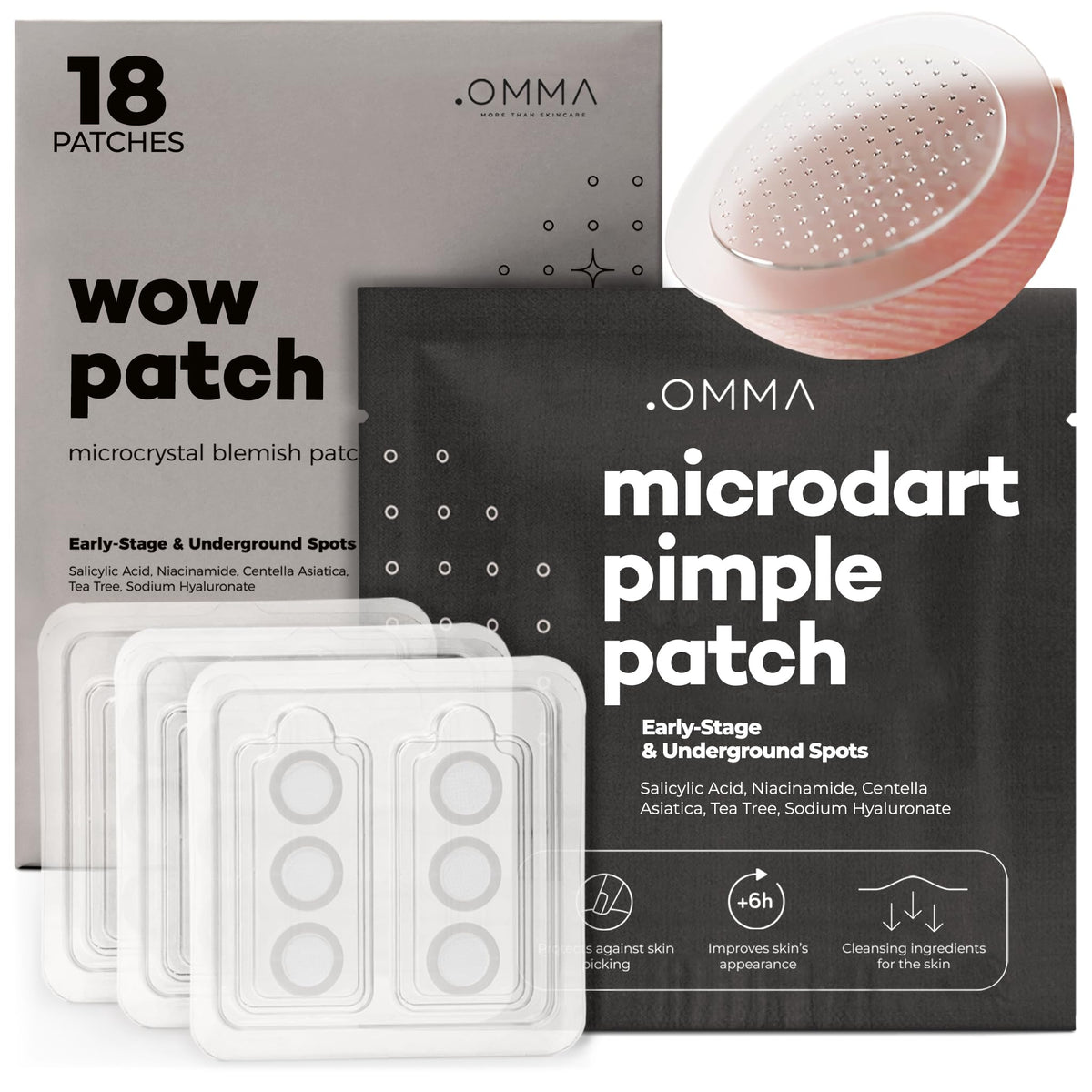 OMMA front packaging showing product box and 18 count label for clear identification and convenience