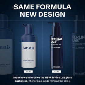 Omnis Uomo Serlino Lab pump close-up highlighting easy single-handed dispensing