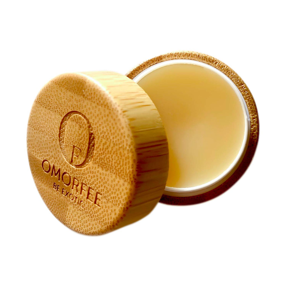 OMORFEE BE EXOTIC OF open salve texture showing creamy consistency and hydration