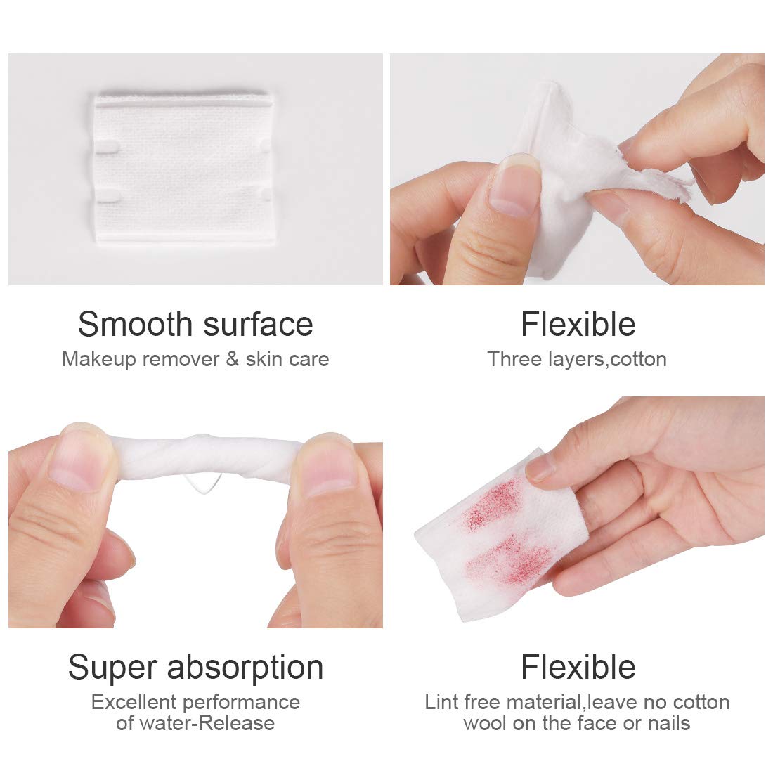 OMSM soaked pad wiping off nail polish quickly and cleanly
