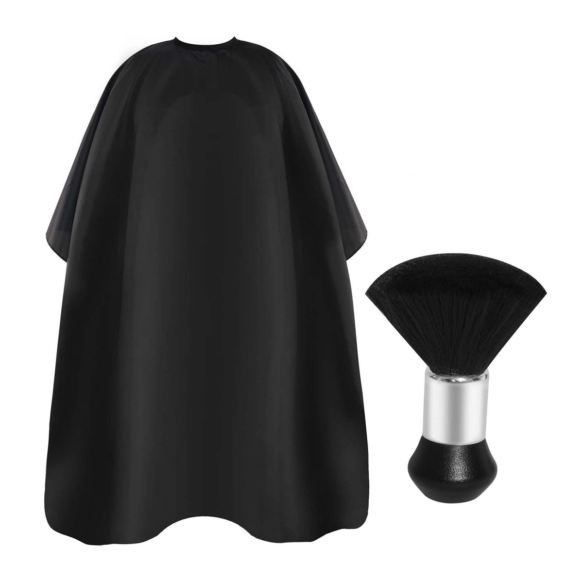 Omvoina front view of cape and brush showing full coverage and professional look