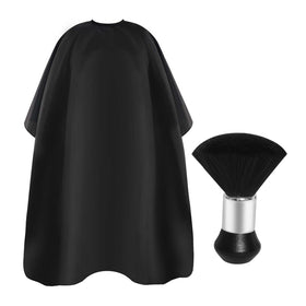Omvoina front view of cape and brush showing full coverage and professional look