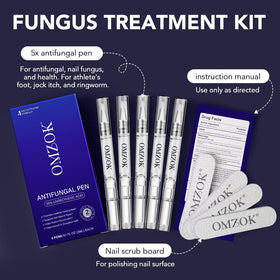 OMZOK close-up of brush applicator tip delivering precise treatment