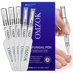 OMZOK front packaging showing pen benefits and compact design for easy use