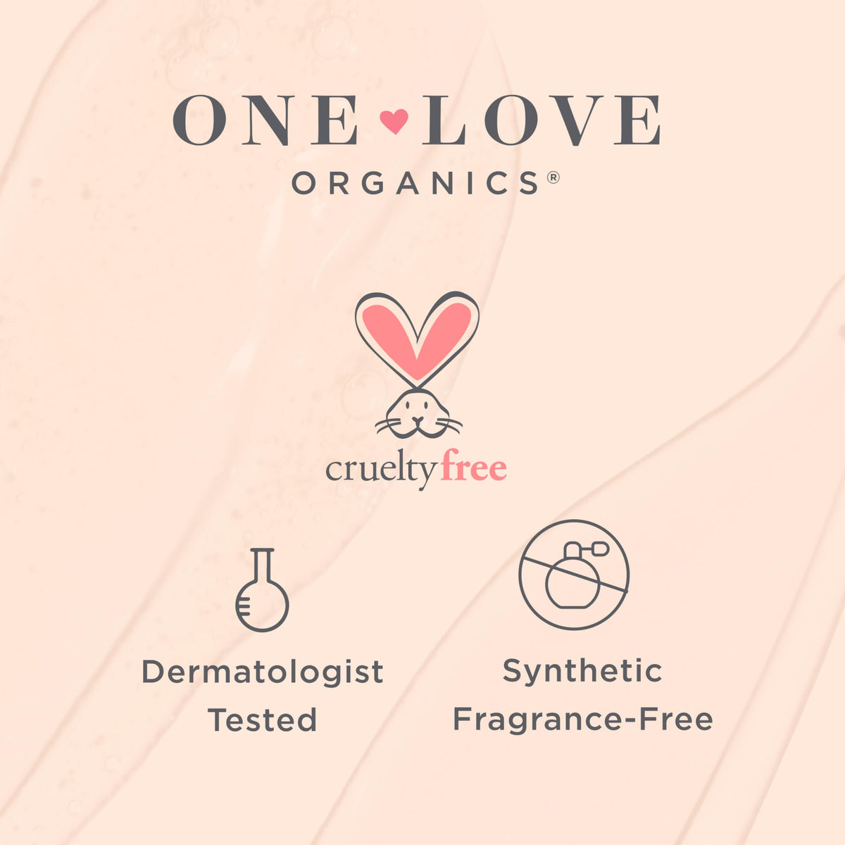 One Love Organics on bathroom vanity conveying gentle self-care ritual