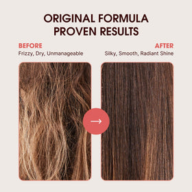 One 'N Only being applied to damp hair for smoother styling benefit