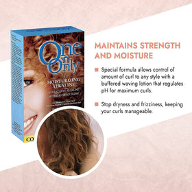 One 'N Only argan oil close-up highlighting moisturizing benefit during perm