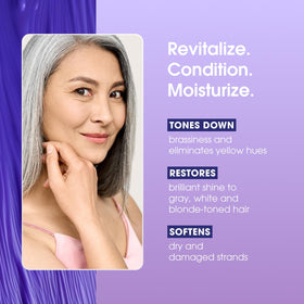 One 'N Only lather closeup on wet hair showing toning action and gentle foam