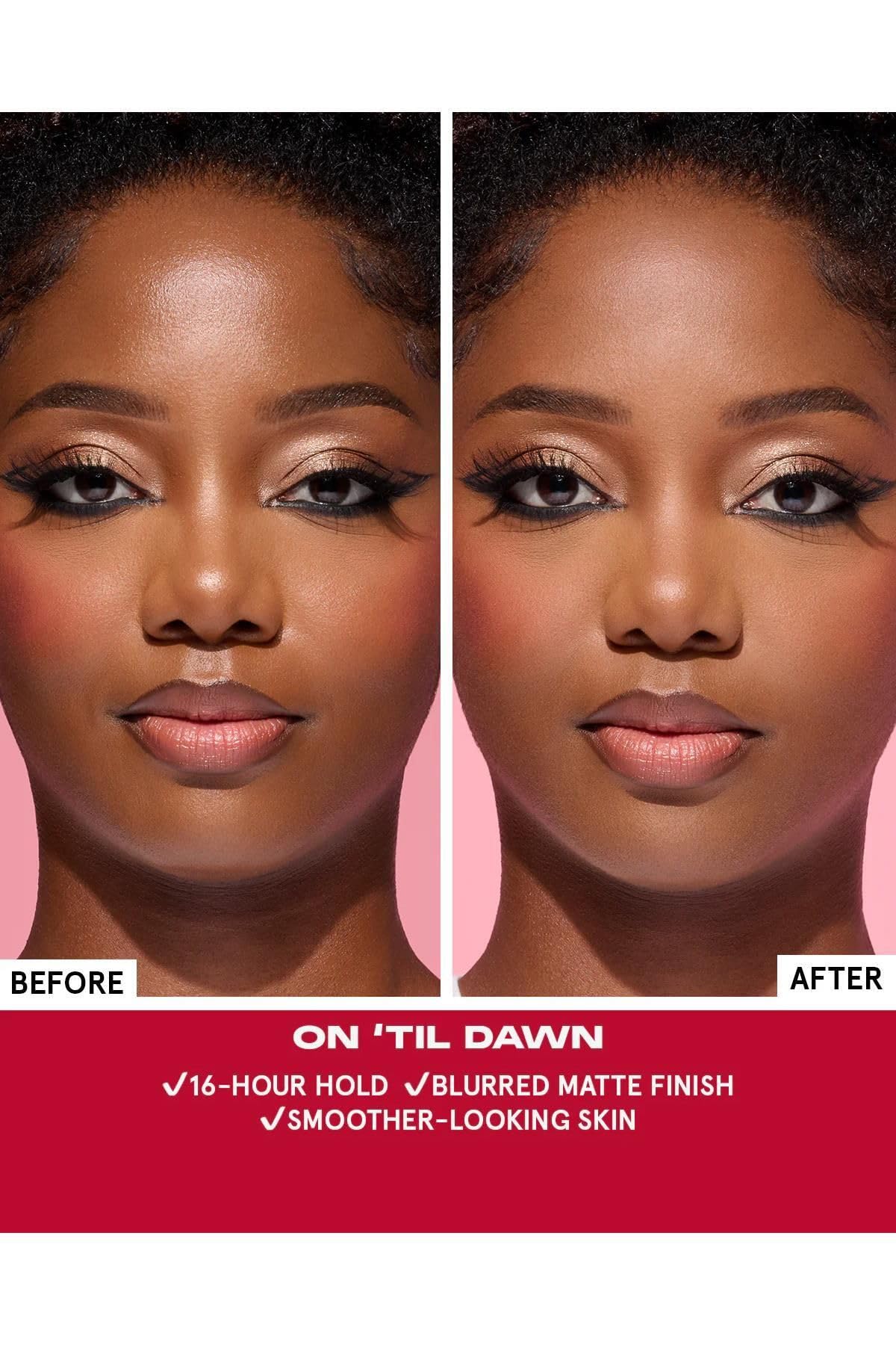 one size close-up of fine mist texture, brand reveals even coverage