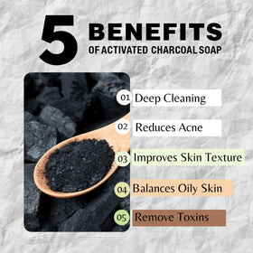 One With Nature close-up of soap texture and visible charcoal for gentle exfoliation benefit