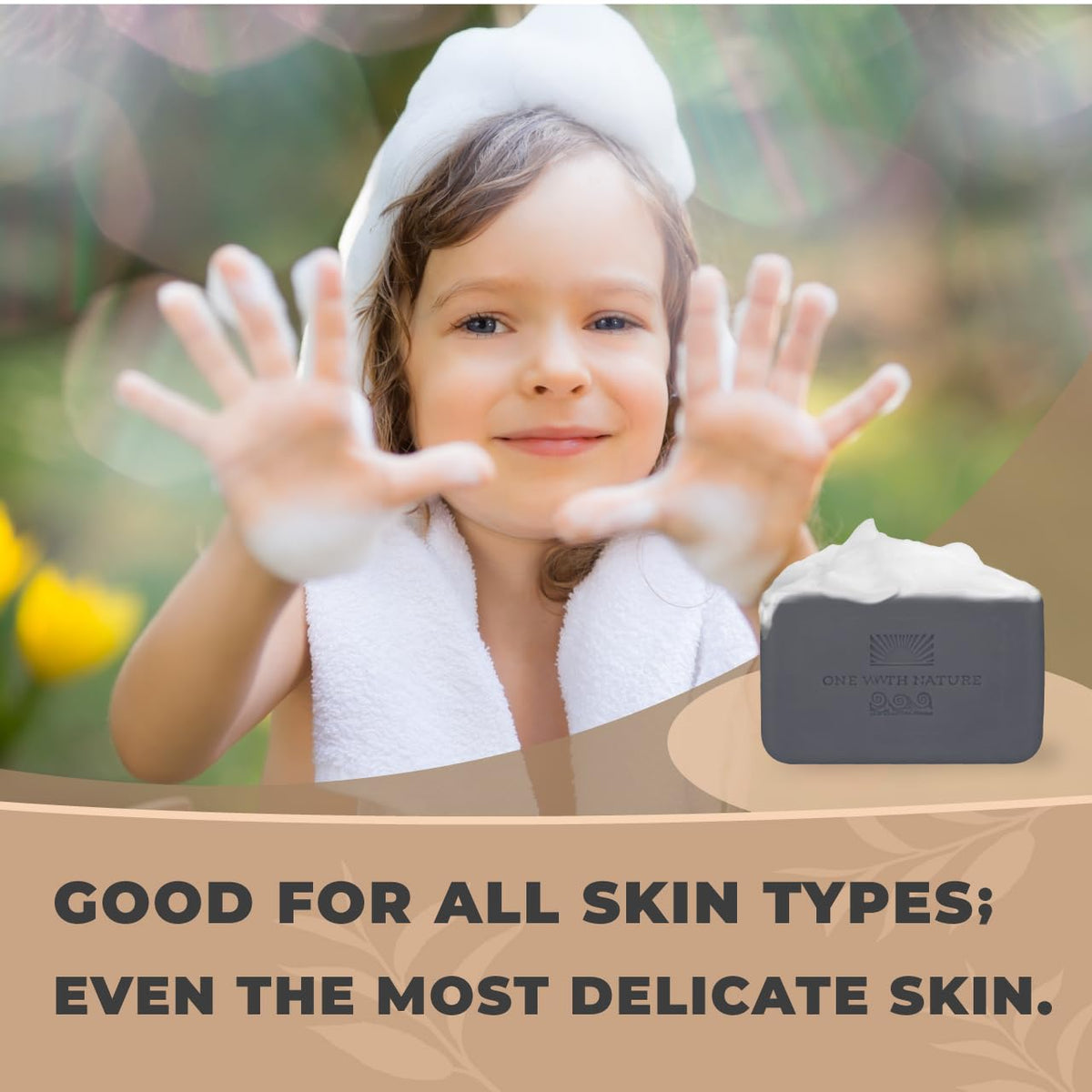 One With Nature Dead Sea salt granules close-up highlighting mineral exfoliation benefit