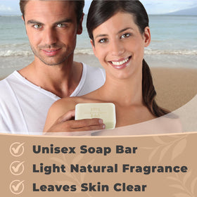 One With Nature bar lathering in hand for gentle cleansing benefit