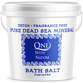 One With Nature front packaging showing 5lb container and clear labeling, easy storage benefit