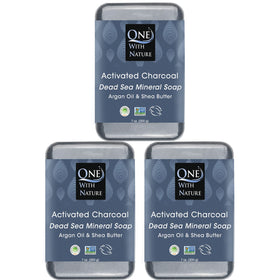One With Nature front packaging showing three 7oz bars and product benefits