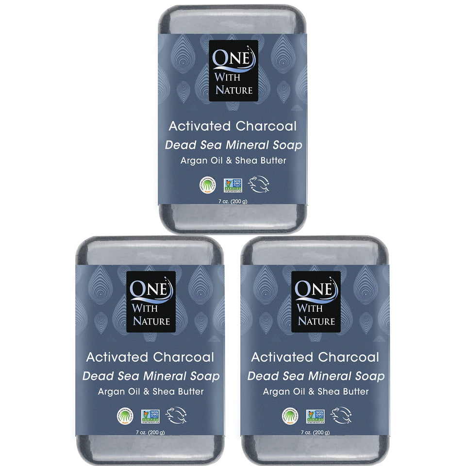 One With Nature front packaging showing three 7oz bars and product benefits