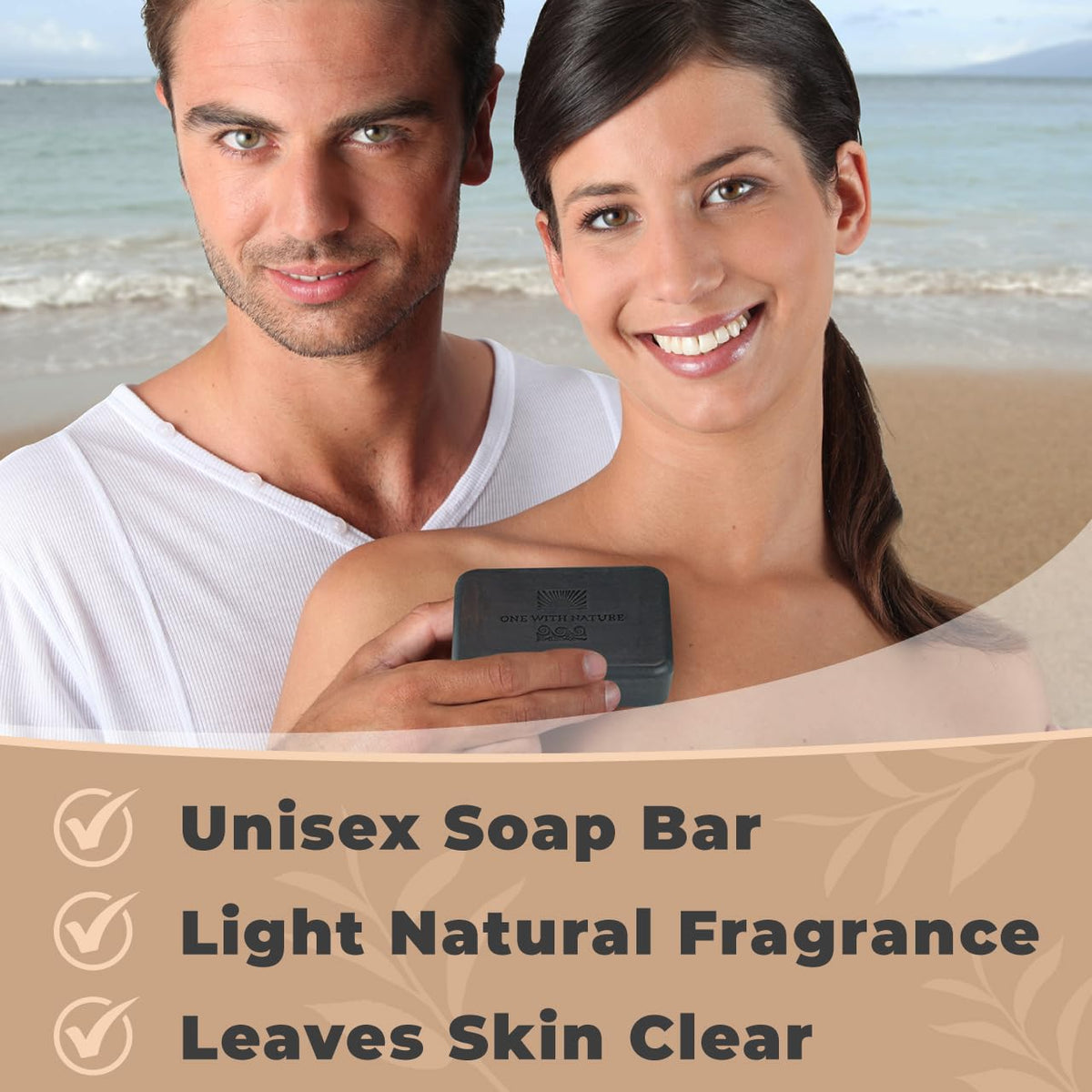 One With Nature rich lather in hand demonstrating effective cleansing and easy rinse-off benefit