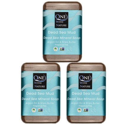 One With Nature soap front packaging showing natural bar and recyclable box benefit: clear product view