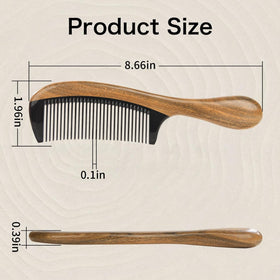 Onedor close-up of buffalo horn teeth, polished for snag-free detangling