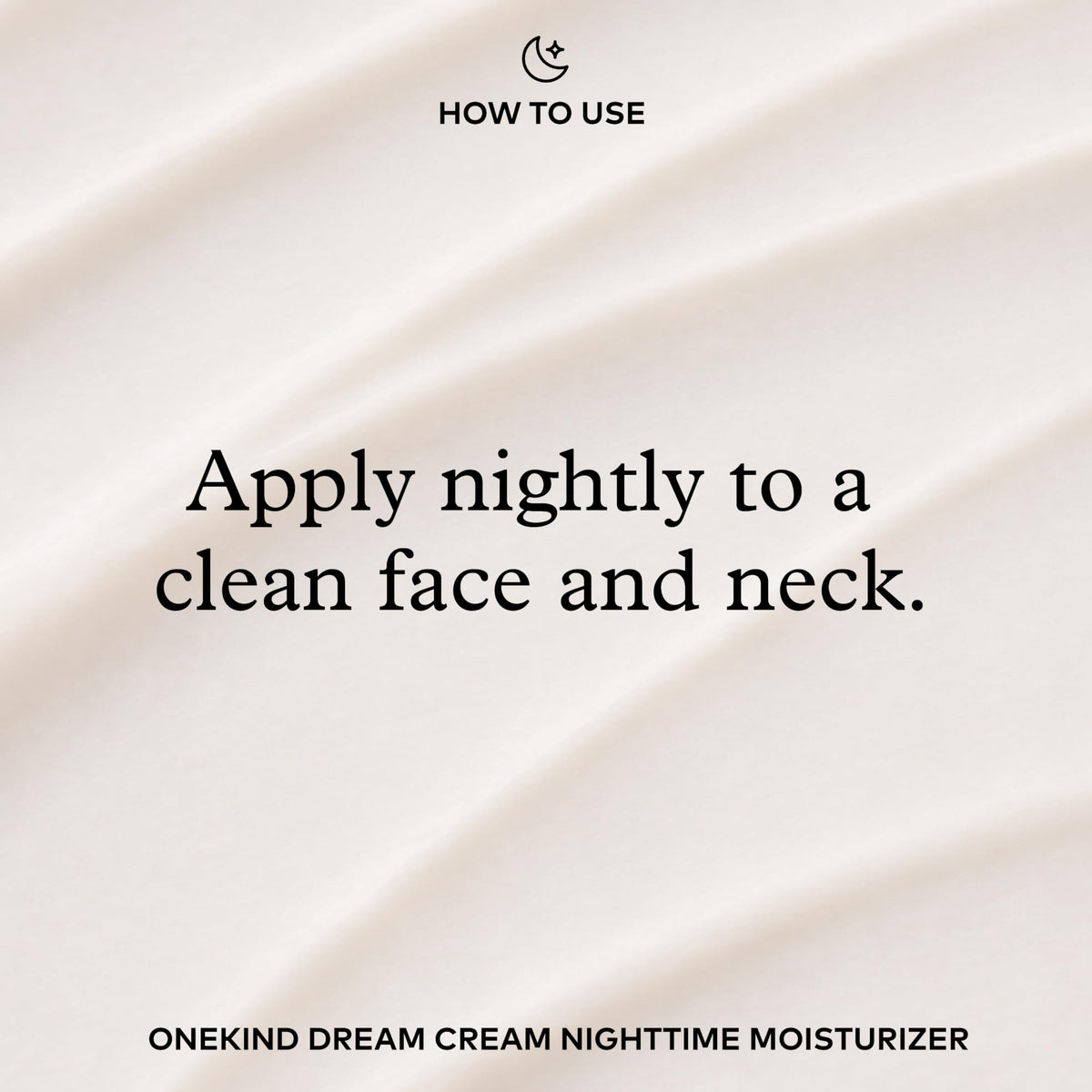 Onekind night cream placed beside sink suggesting simple evening routine and gentle use