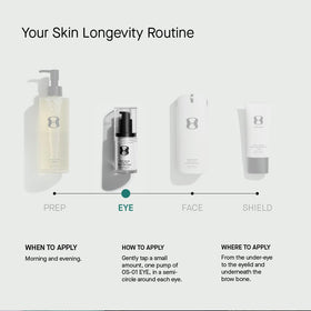 oneskin eye scale comparison with hand showing 20 mL size and travel-friendly benefit