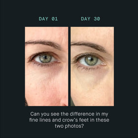 oneskin eye cream texture close-up showing smoothing, hydrating benefit