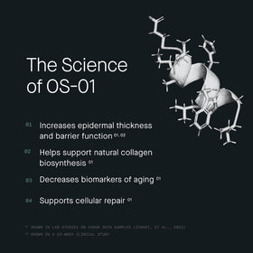 oneskin product applied to hands and neck illustrating hydration benefit