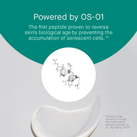 oneskin applied to neck and décolletage demonstrating even coverage benefit