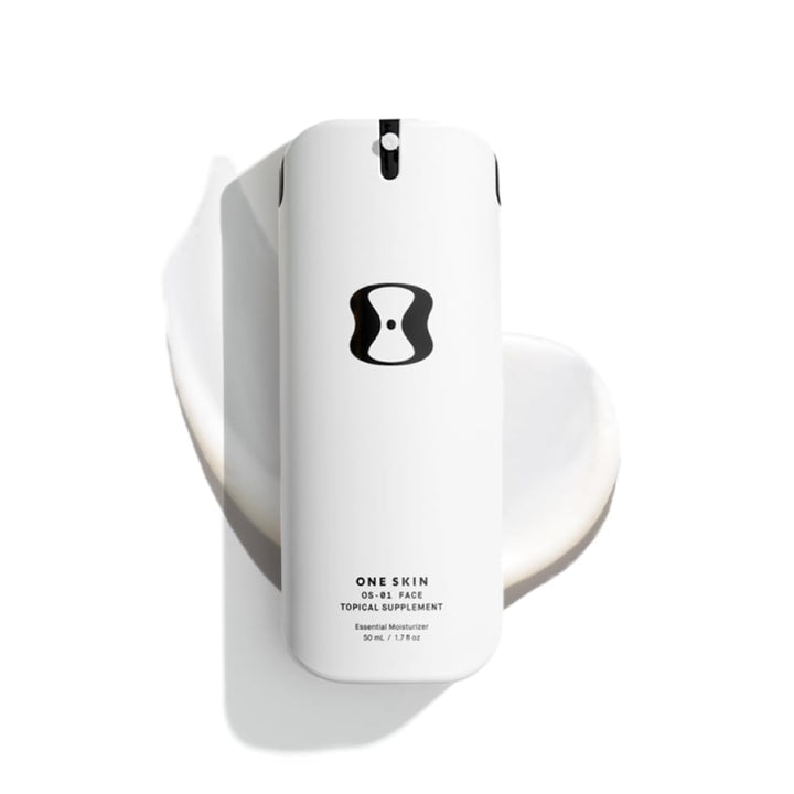 oneskin bottle front pump showing clean design and easy dispensing benefit