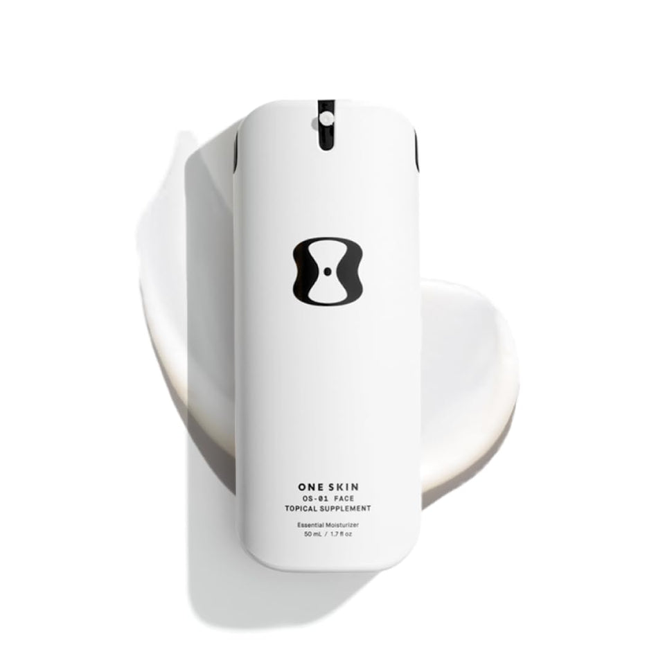oneskin bottle front pump showing clean design and easy dispensing benefit