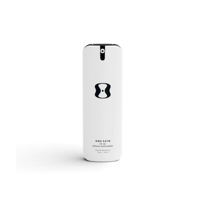 OneSkin FACE front packaging showing bottle and label for clear identification and trust