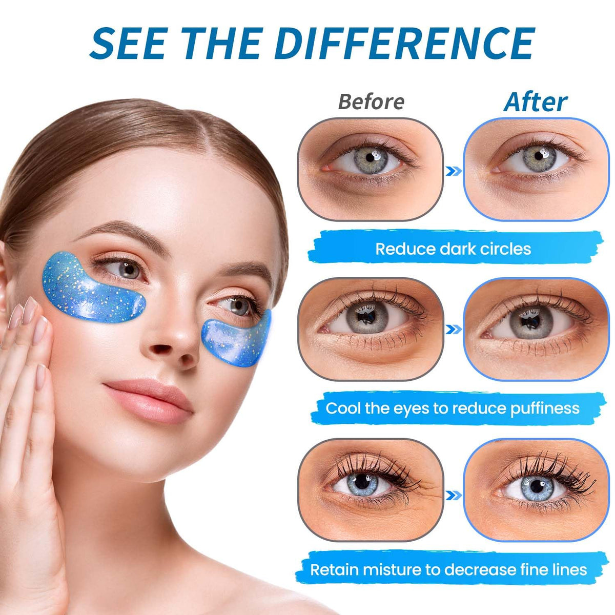 Onespring single under-eye pair close-up demonstrating smooth fit benefit