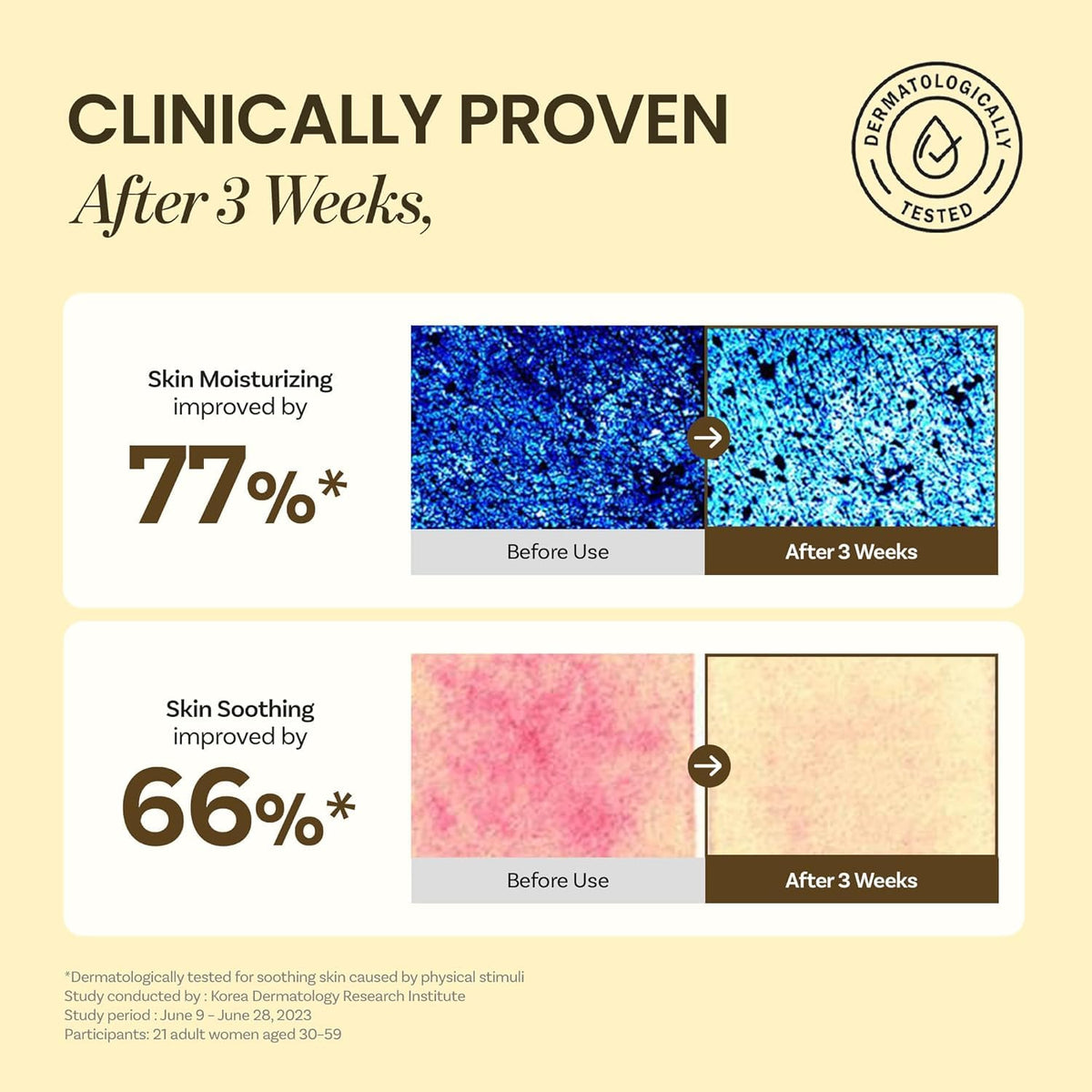 ONGREDIENTS lotion used in skin-care routine, illustrates soothing barrier support