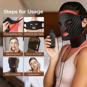 ONLUKY mask worn by user demonstrating hands-free treatment benefit