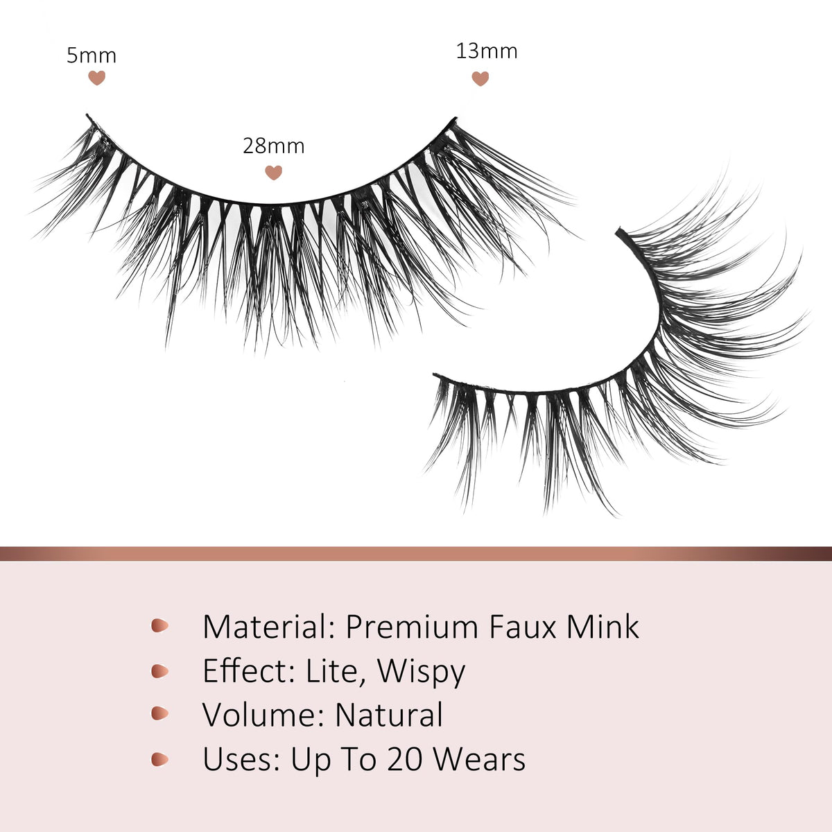Onlyall close-up of ultra-thin lash band for natural comfort