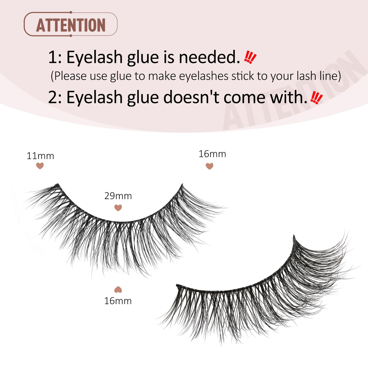 Onlyall close-up of ultra-thin lash band for invisible wear